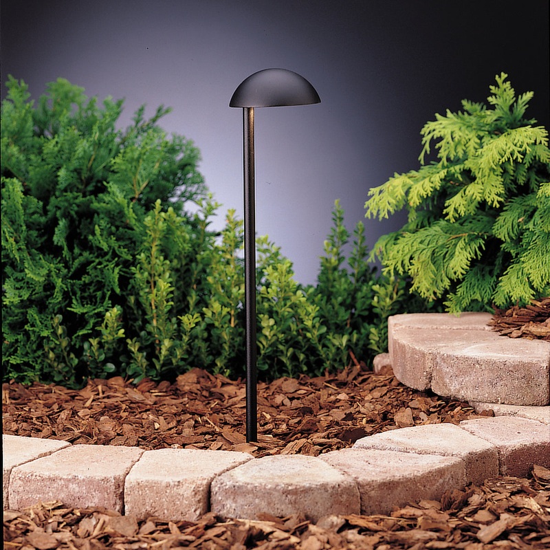 Kichler 15423BKT One Light Path & Spread, Textured Black
