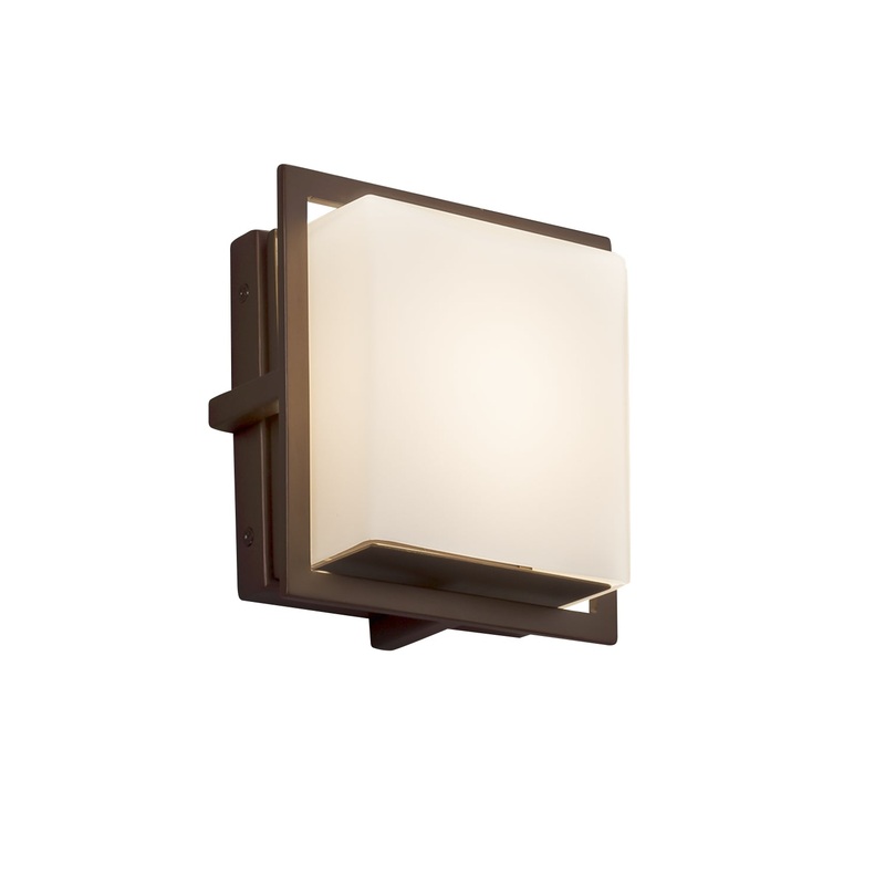 LED Wall Sconce from the Fusion Collection in Dark Bronze Finish by Justice Designs