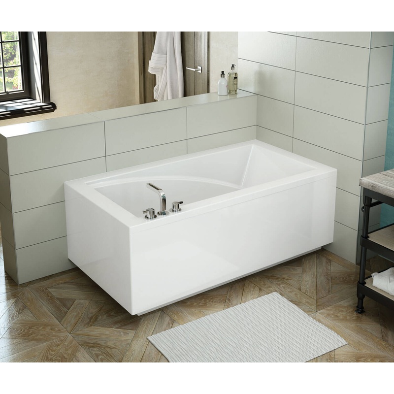 MAAX 410007-000-001-100 ModulR 6032 (With Armrests) Acrylic Corner Right Left-Hand Drain Bathtub in White
