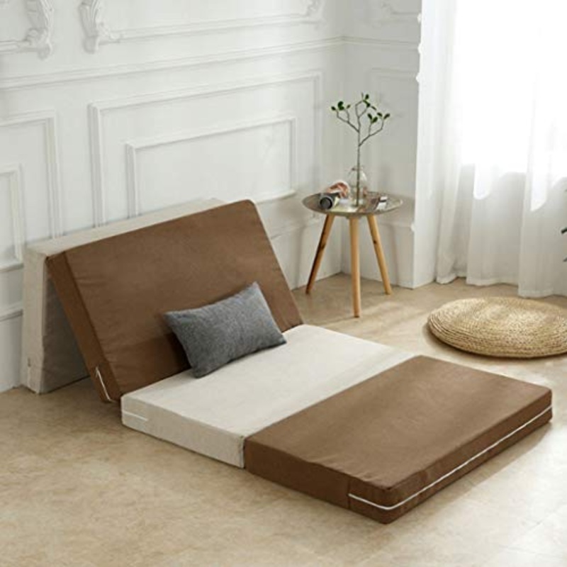 Materasso pieghevole di economia di spazio futon Grande pieghevole portatile di viaggio degli ospiti Z copriletto Camping morbida, ispessito Tatami sof pigro, smontabile, lavabile, vari formati, 8 ce