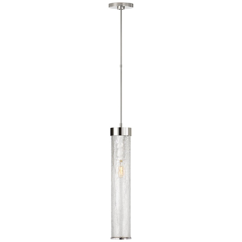 One Light Pendant from the Liaison Collection in Polished Nickel Finish by Visual Comfort Signature