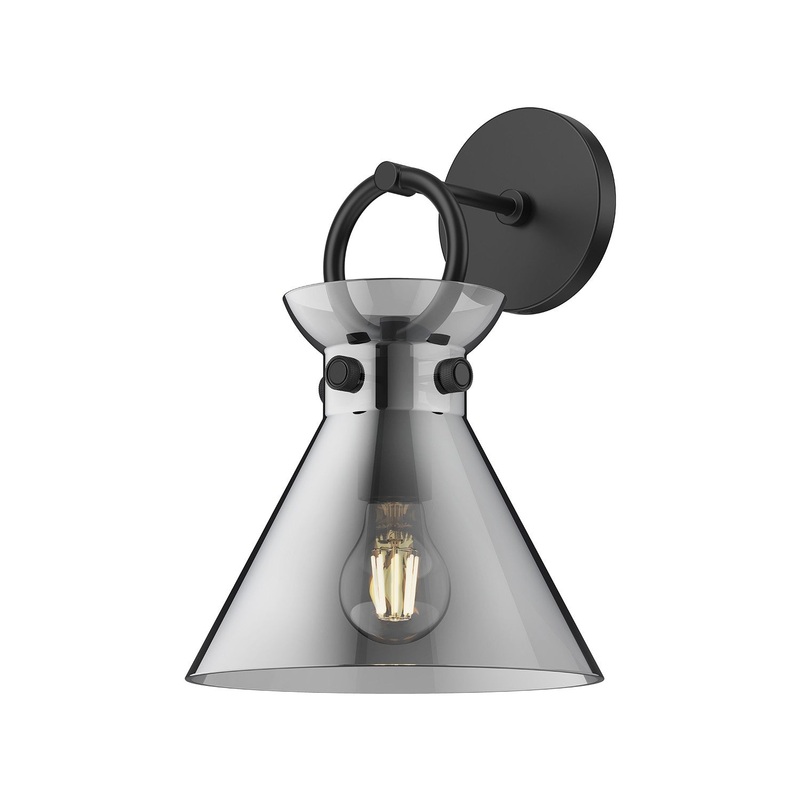 One Light Wall Sconce from the Emerson Collection in Matte Black Finish by Alora