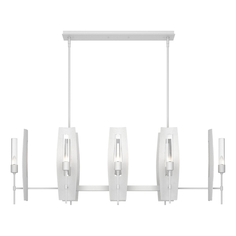 Passage 8-Light Pendant White Clear Glass (ZM)