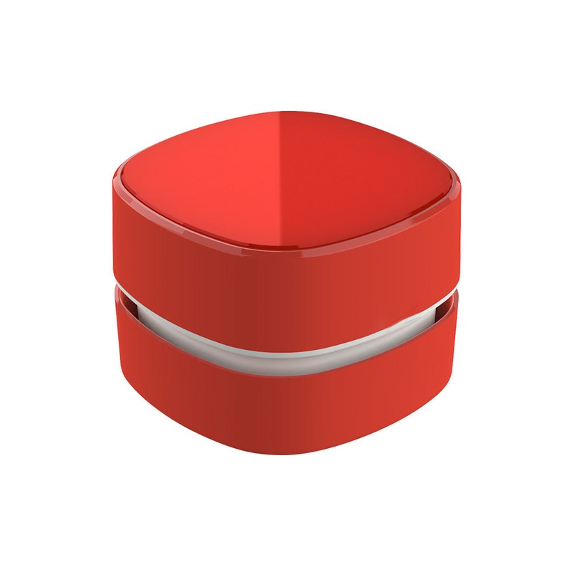 Red Rechargeable Cordless Mini Desktop Vacuum – Portable Handheld Cleaner for Desk, Keyboard, Crumb & Dust