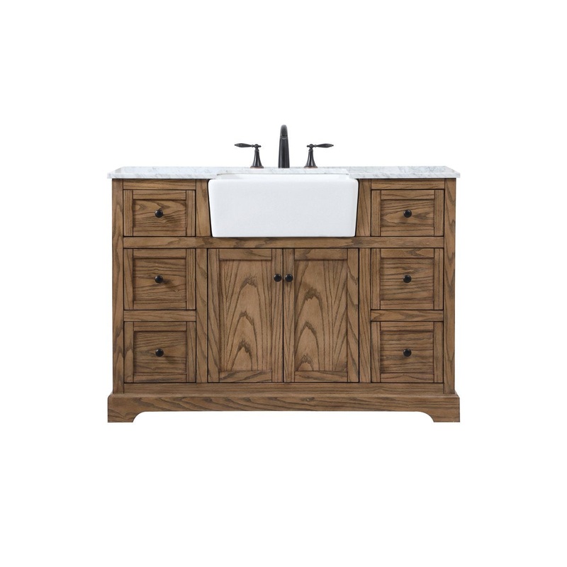 Single Bathroom Vanity from the Franklin Collection in Driftwood Finish by Elegant Lighting