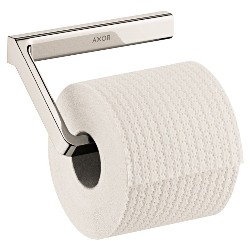 Toilet Paper Holder Universal SoftSquare Polished Nickel Metal Wall Mount