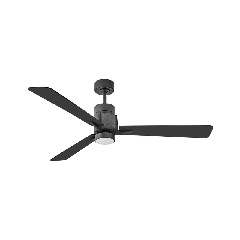 56″ LED Smart Fan from the Atticus Collection in Matte Black Finish by Hinkley