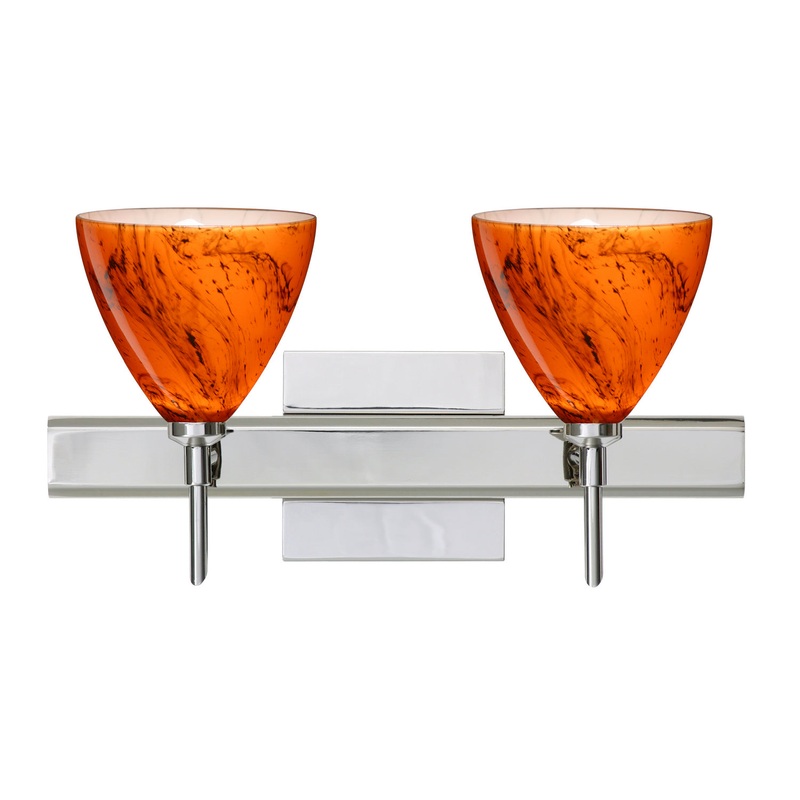 Besa 2SW-1779HB-CR-SQ Mia Two Light Wall Sconce Chrome (Discontinued)