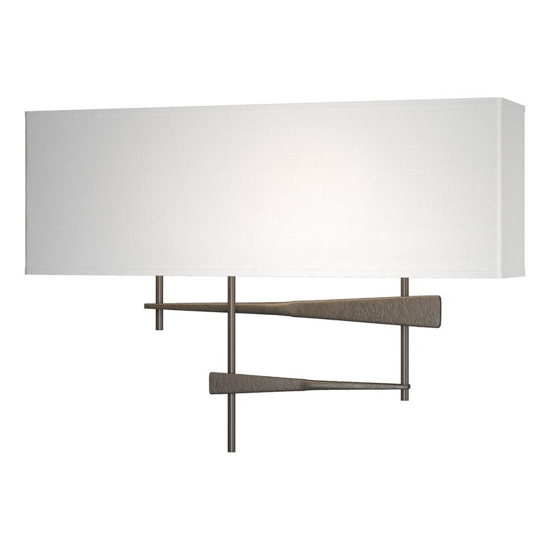 Cavaletti Sconce Dark Smoke Natural Anna Shade (SF)