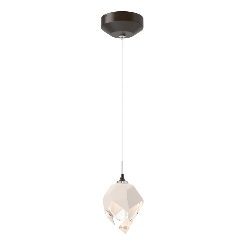 Chrysalis 1-Light Small Pendant Oil Rubbed Bronze White Crystal (WP)