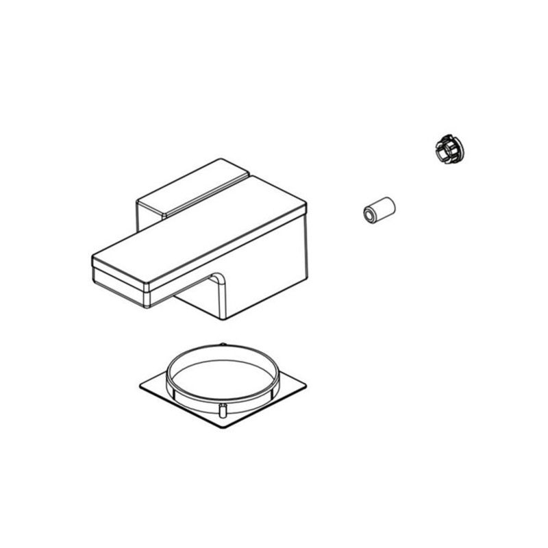 Handle Kit Frank Lloyd Wright Zinc 1 Lever Brilliance Luxe Nickel for Wall Mount Lavatory