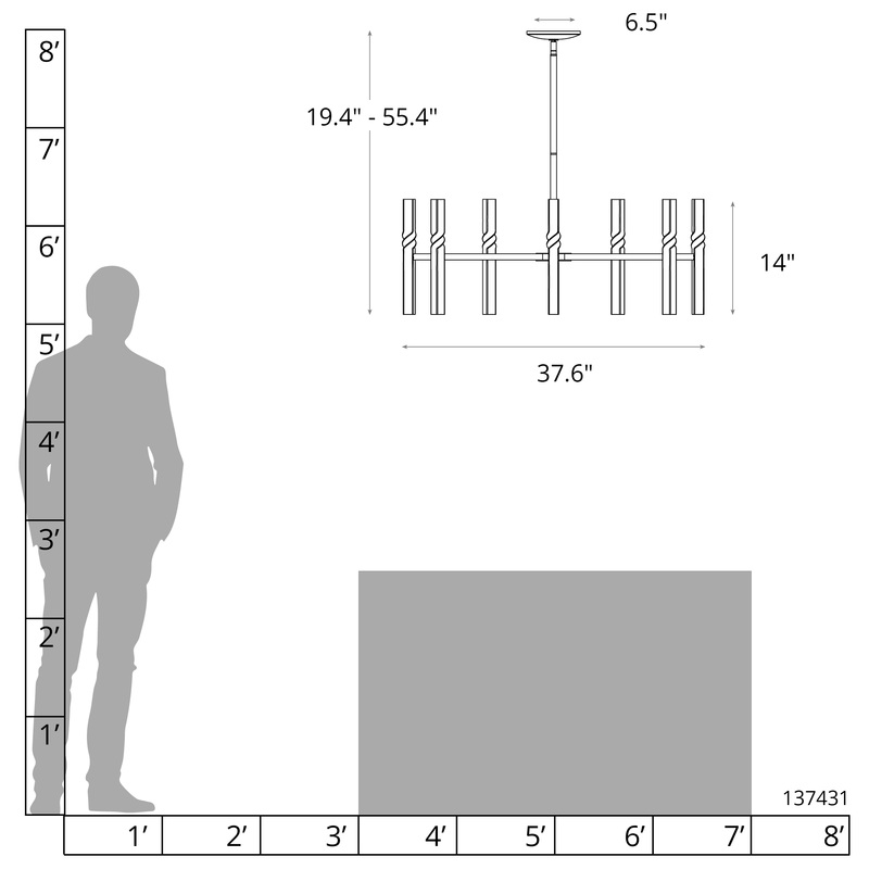 Helix 14-Light Pendant Dark Smoke