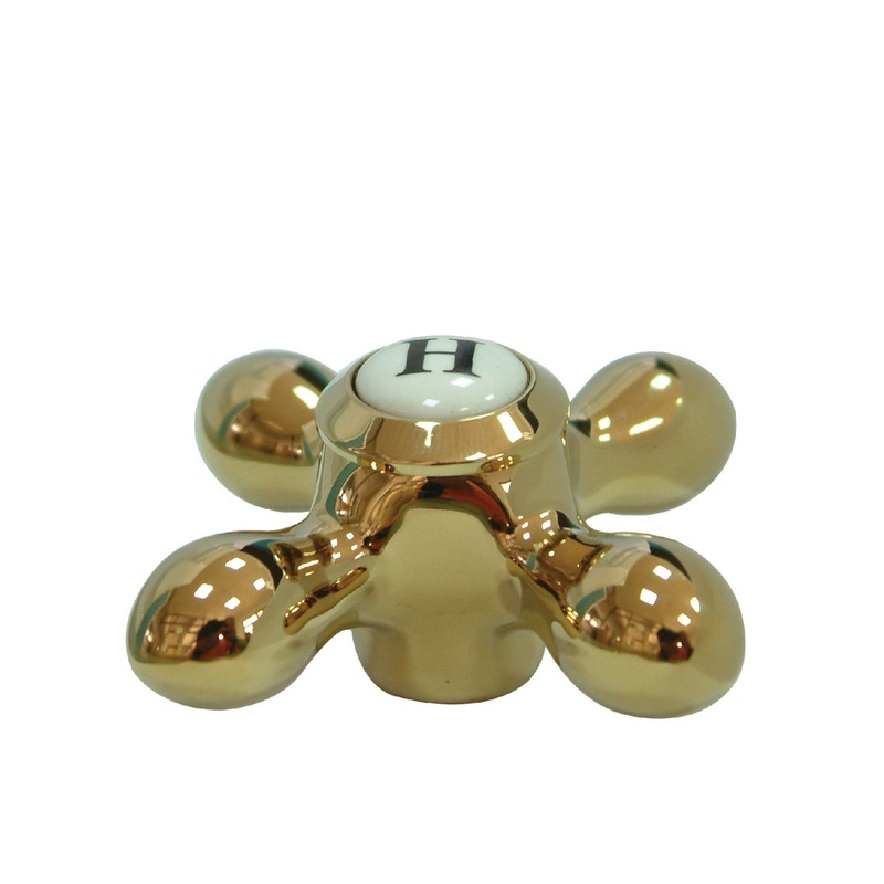 KSH3602AXH Hot Metal Cross Handle, Polished Brass