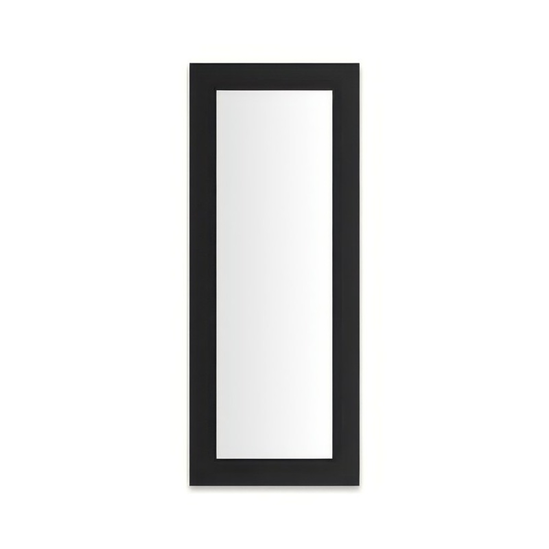 Medicine Cabinet Main Line 16 x 40 Inch 1 Doors Framed Mirror Brushed Black Flat Top Merion Frame Slow Close Hinges 4 Inch