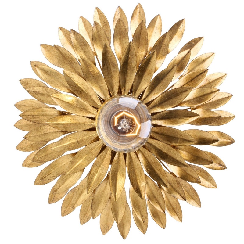 One Light Wall Sconce from the Broche Collection in Antique Gold Finish by Crystorama