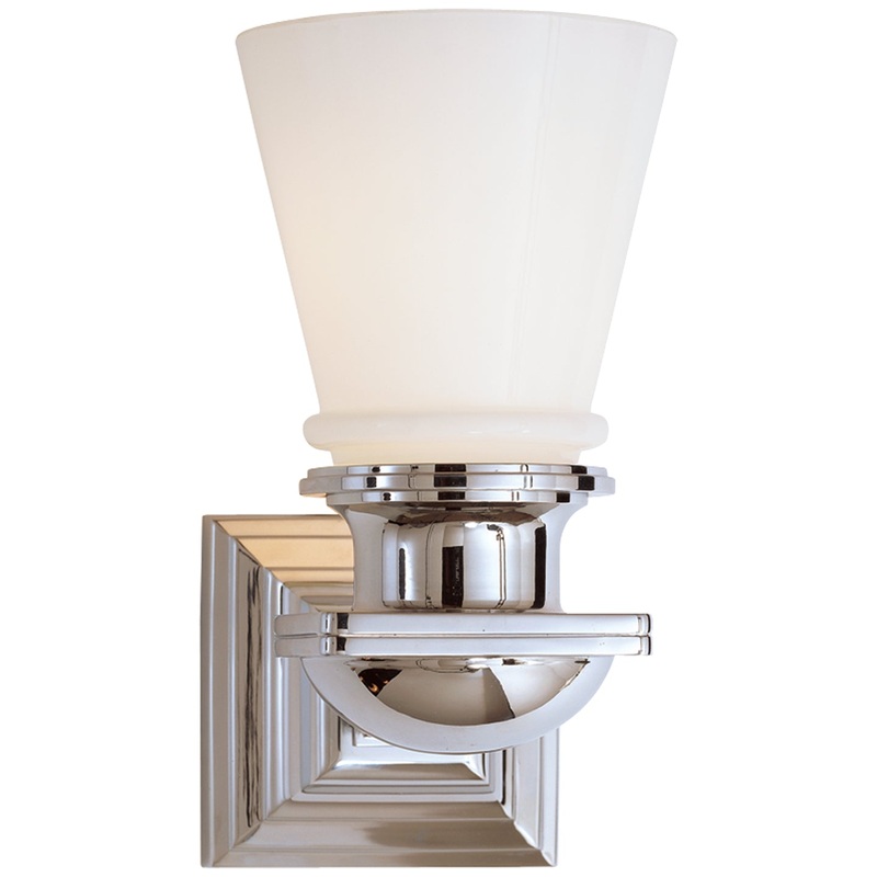 One Light Wall Sconce from the NY Subway Collection in Polished Nickel Finish by Visual Comfort Signature