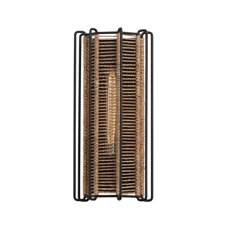 One Light Wall Sconce from the Ramon Collection in Textured Black Finish by Troy Lighting