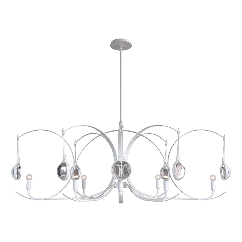 Optic 8-Light Oval Pendant White White