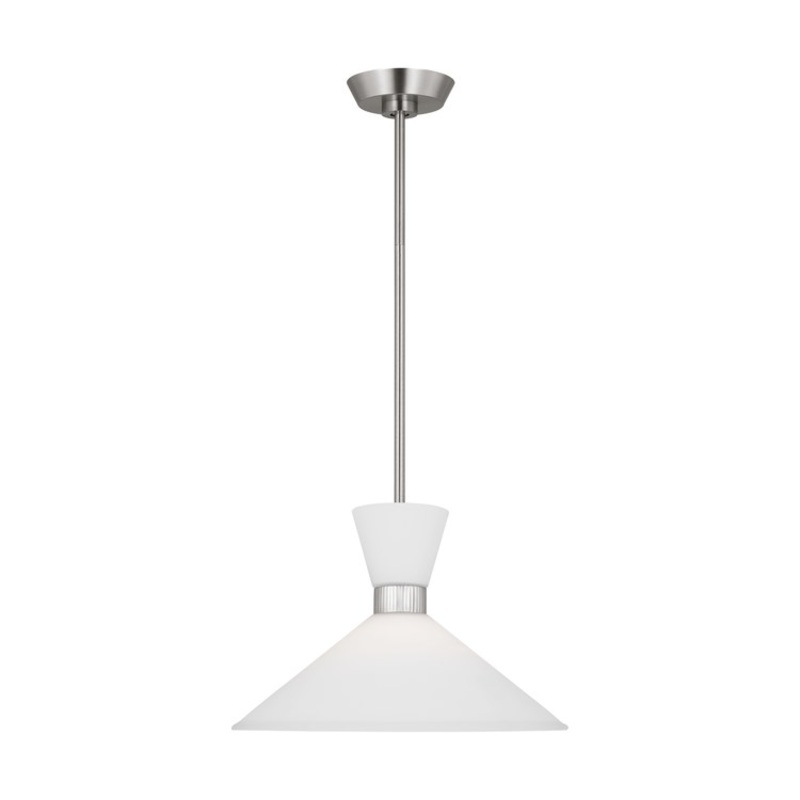 Pendant Belcarra Medium 1 Lamp Brushed Steel
