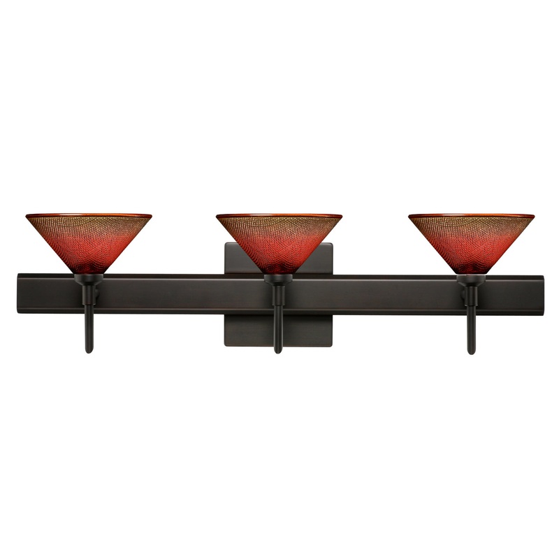 Three Light Wall Sconce from the Kona Collection in Bronze Finish by Besa