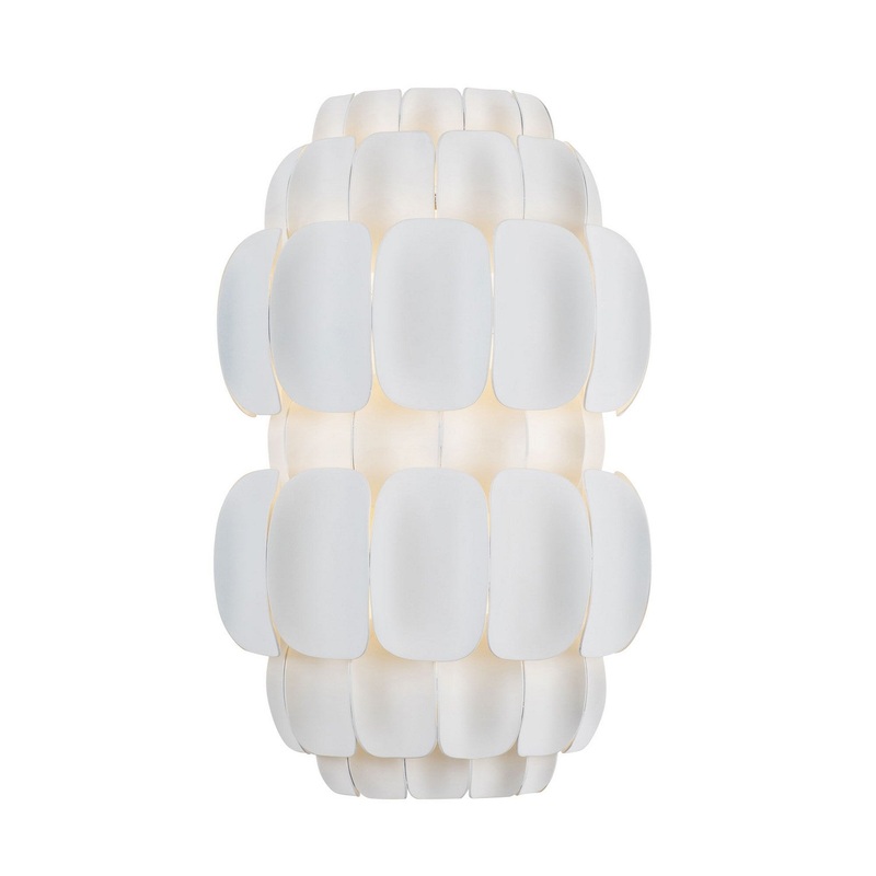 Two Light Wall Sconce from the Swoon Collection in Matte White Finish by Varaluz