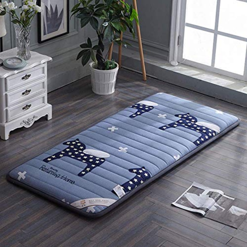 Z&HA Piano Materasso Futon, Full Doppia Queen Size Mattress Pad Topper Antiscivolo Roll Up Traspirante Tradizionale Giapponese Tatami-Camel-Twin,A,90x200cm