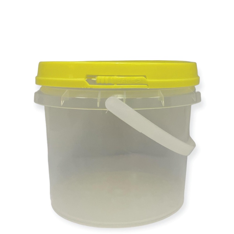 Bulk 100 x 0.8L Honey Bucket with Lid – 1Kg Clear Tamper Proof Plastic Tub
