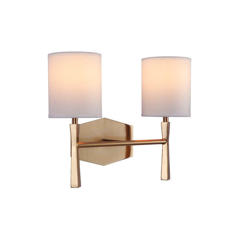 Craftmade 16014SB2 Chatham Two Light Vanity Satin Brass