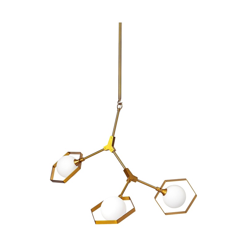 Desousa Chandelier Brass Metal