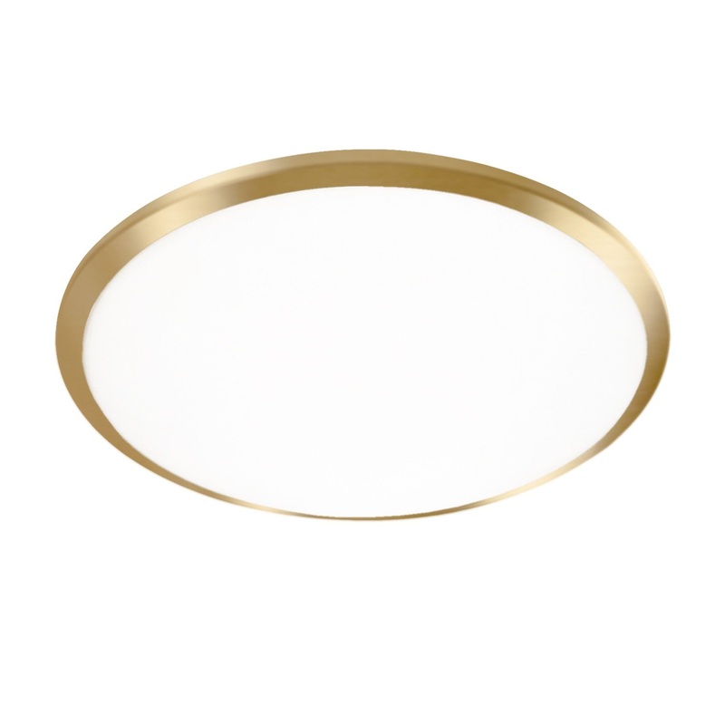 LED Flush Mount from the Malta Collection in Brushed Gold Finish by Kuzco Lighting