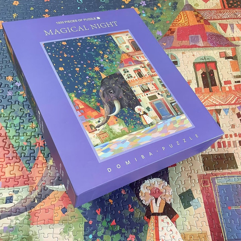 Magical Night 1000-Piece Fine Art Jigsaw Puzzle – Premium Blue Cardboard Puzzle for Adults