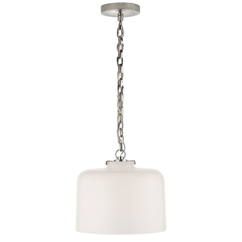 One Light Pendant from the Katie Dome Collection in Polished Nickel Finish by Visual Comfort Signature