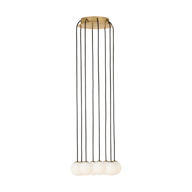 Orbet 8 Light Chandelier Hand Rubbed Antique Brass