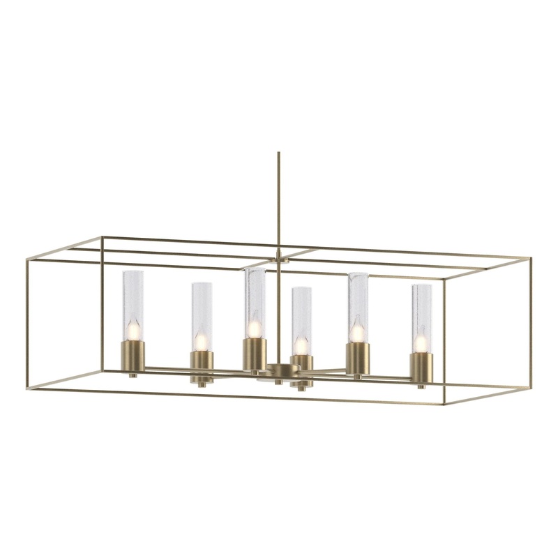 Portico Pendant Soft Gold Soft Gold Seeded Clear Glass (II)