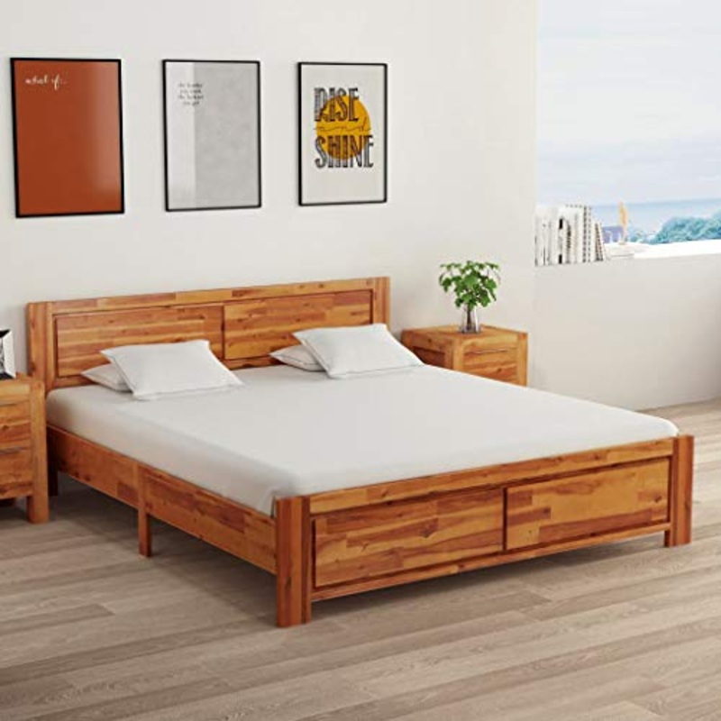 SKM Giroletto in Legno Massello di Acacia 160×200 cm (32.3kg)