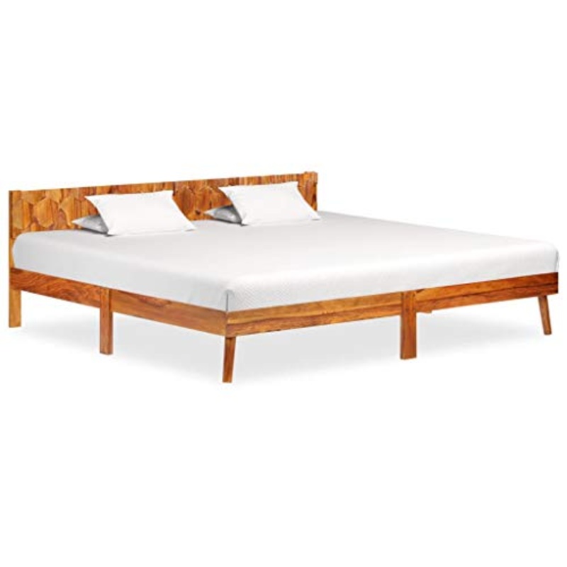 SKM Giroletto in Legno Massello di Sheesham 200×200 cm (28.07kg)