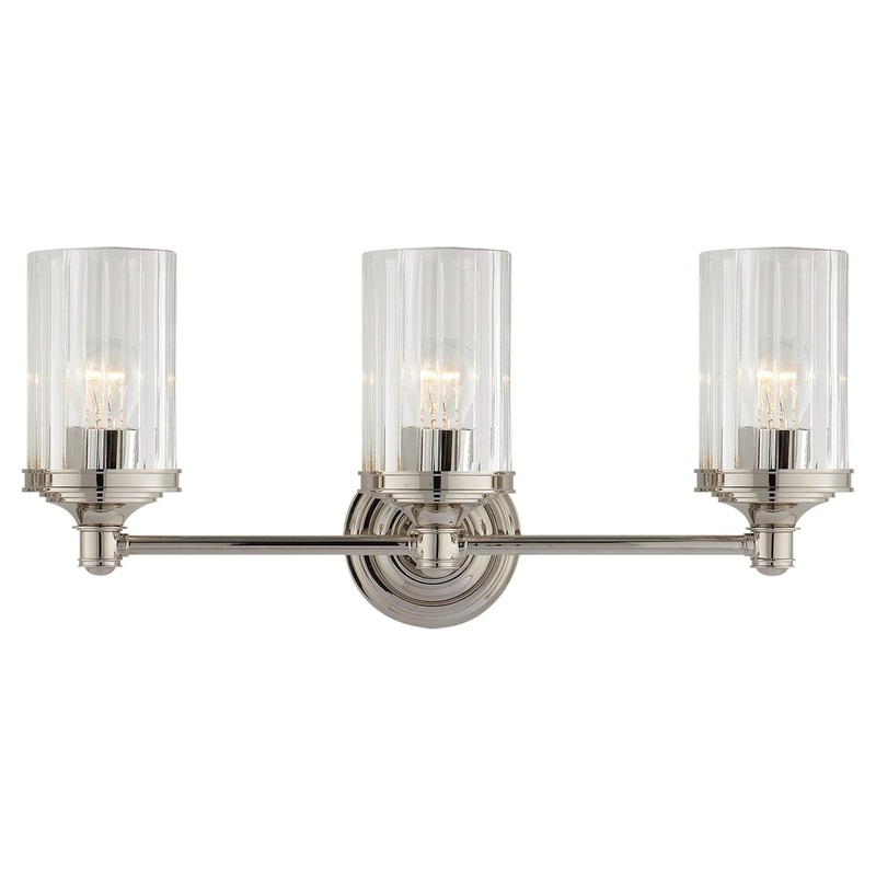 Three Light Wall Sconce from the Ava Collection in Polished Nickel Finish by Visual Comfort Signature