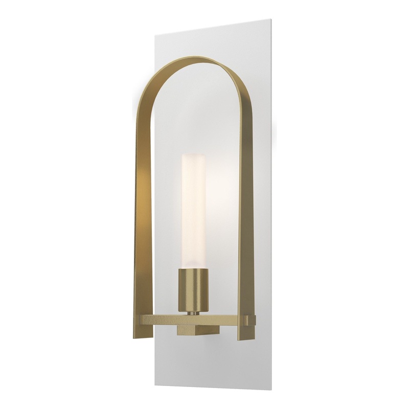 Triomphe 1-Light Sconce White Modern Brass