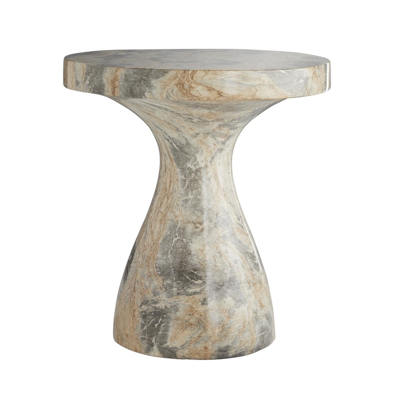 Arteriors 5550 Serafina Accent Table Sahara Faux Marble