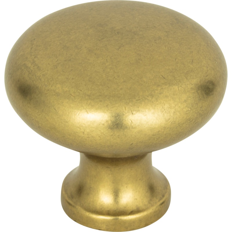 Atlas Homewares Round Knob 1 1/4 Inch Vintage Brass