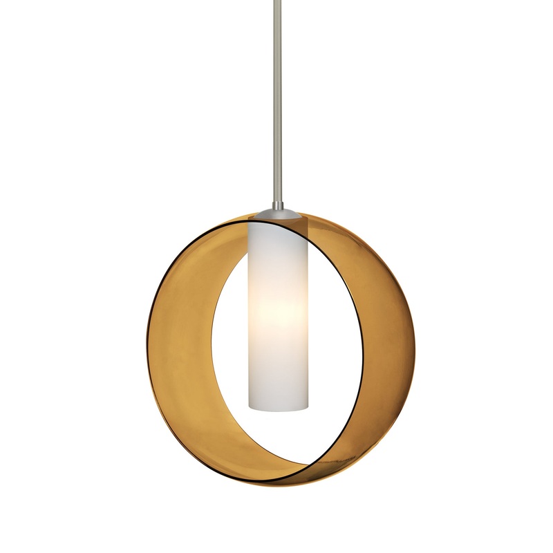 Besa 1TT-PLATOAM-SN Plato One Light Pendant Satin Nickel