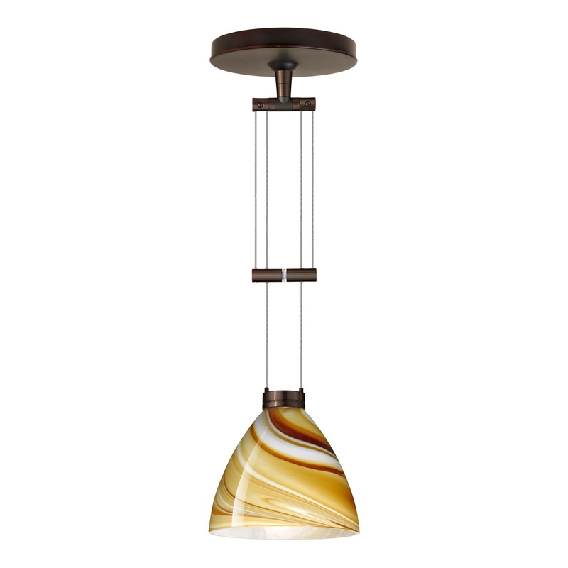 Besa 1XA-1779HN-BR Mia One Light Pendant Bronze