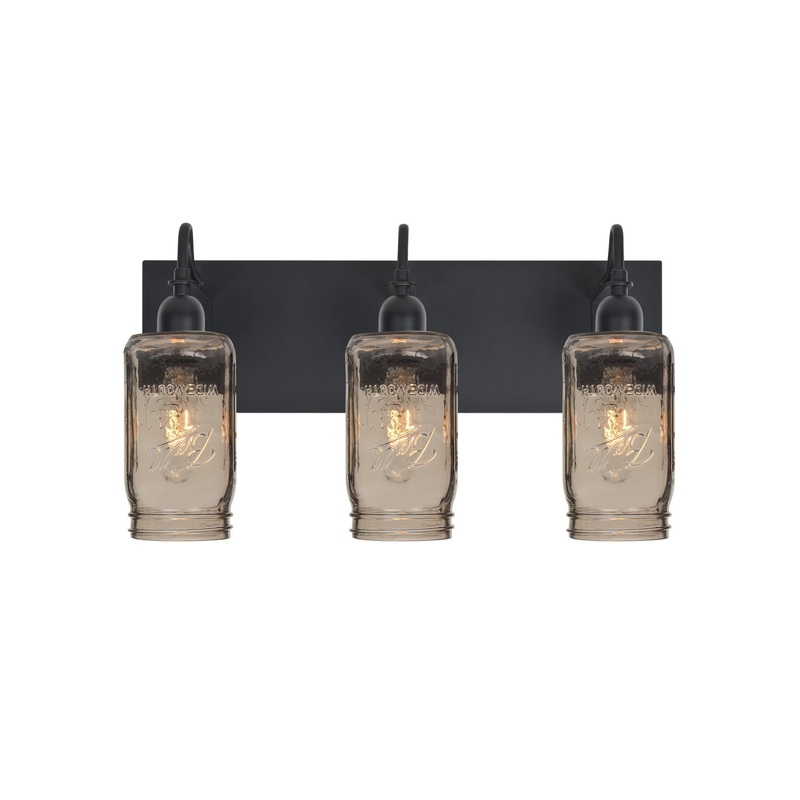 Besa 3WG-MILO4SM-BK Milo Three Light Wall Sconce Black