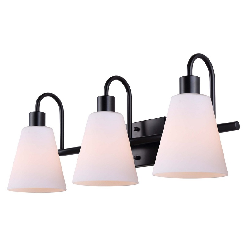 Canarm IVL1132A03BK Wyler Three Light Vanity Matte Black