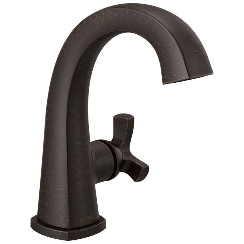 Lavatory Faucet Stryke 4 Inch Spread 1 Helo ADA WaterSense/CALGreen Venetian Bronze 1.2 Gallons per Minute Deck Mount Metal Pop-Up Drain 1/3 Hole