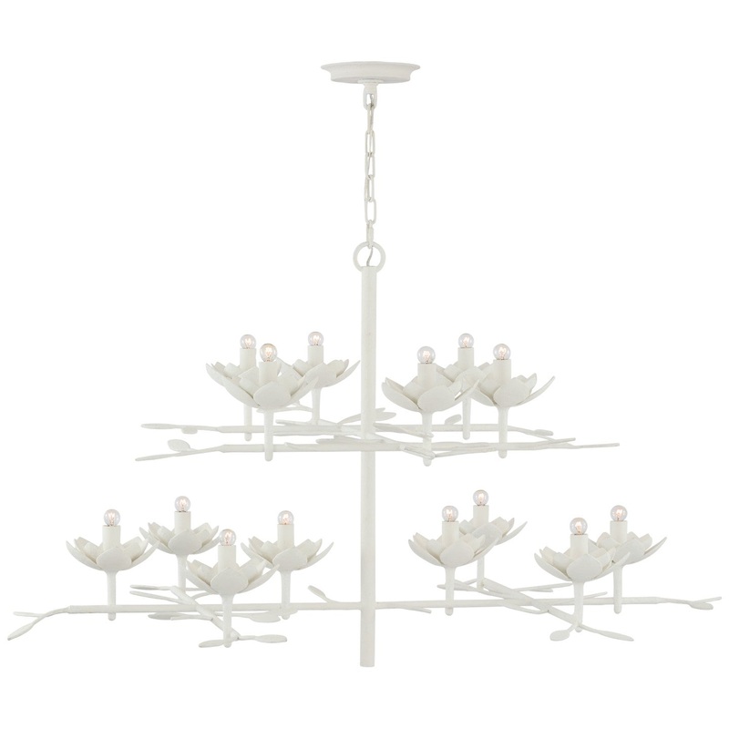 LED Chandelier from the Clementine Collection in Plaster White Finish by Visual Comfort Signature