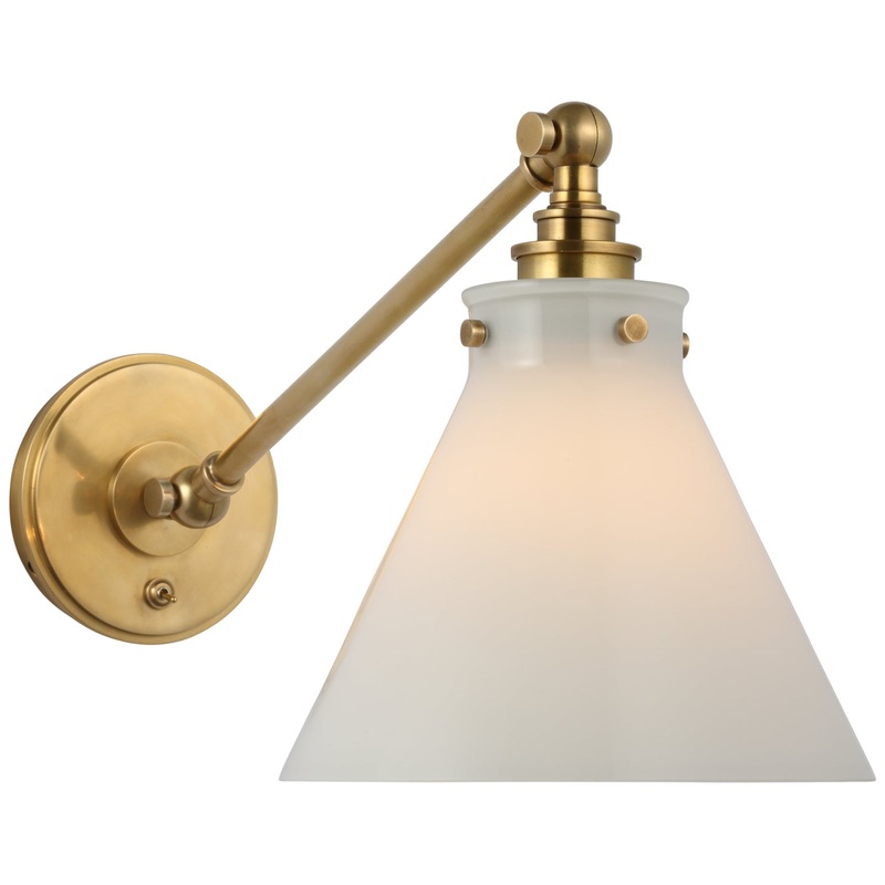 LED Wall Sconce from the Parkington Collection in Antique-Burnished Brass Finish by Visual Comfort Signature