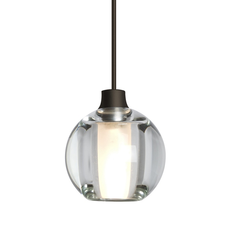 One Light Pendant from the Boca 5 Collection in Bronze Finish by Besa
