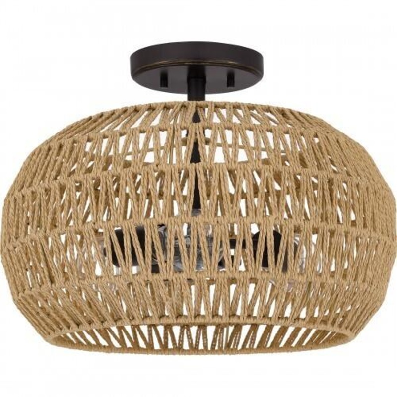 Quoizel QSF4034PN Quoizel Semi-Flush Mount Semi flush 3 lights palladian bronze Semi-Flush Mount