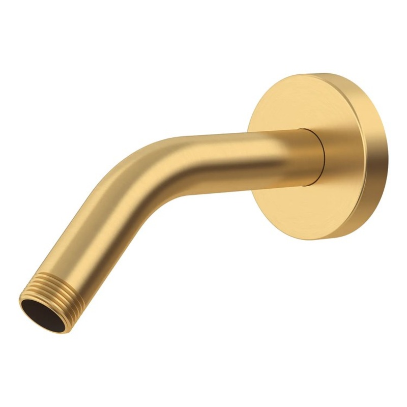 Shower Arm Modern with Escutcheon Brushed Cool Sunrise 1/2 IN NPT Metal Wall Mount